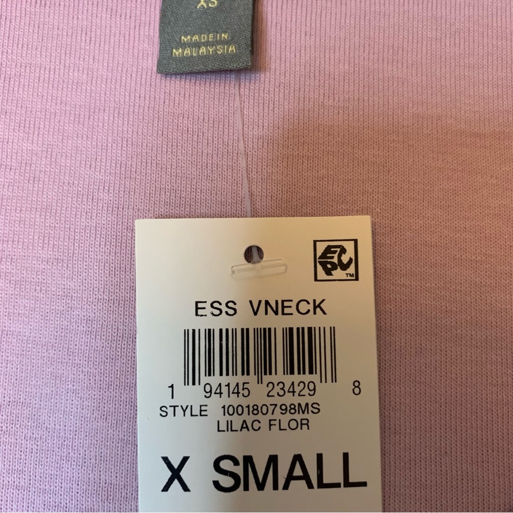 Style & Co Women’s V-Neck Lilac Xsmall Top - Picture 3 of 4